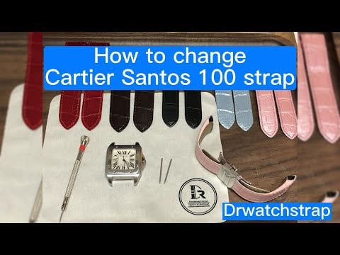 How to change Cartier Santos 100 strap | Drwatchstrap