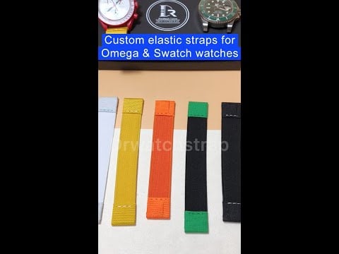 Custom elastic canvas watchband for Omega Swatch straps | Drwatchstrap