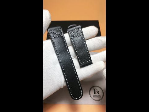 Handmade Black Leather Strap for Oris Aviation BC4 | Drwatchstrap