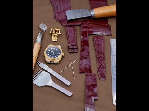 Handcrafted luxury alligator leather watch band | DRWATCHSTRAP