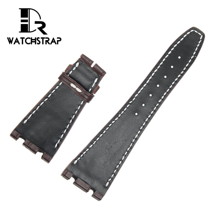 Replacement Brown alligator leather watch band fit for Audemars Piguet Royal Oak 42mm Safari 26170ST.OO.D091CR.01
