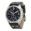 Replacement Hamilton Khaki Aviation watch band black leather strap