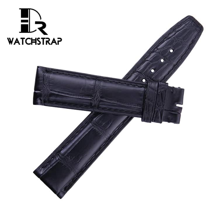 Smoothe and Pliable alligator Belly-scale leather watch strap