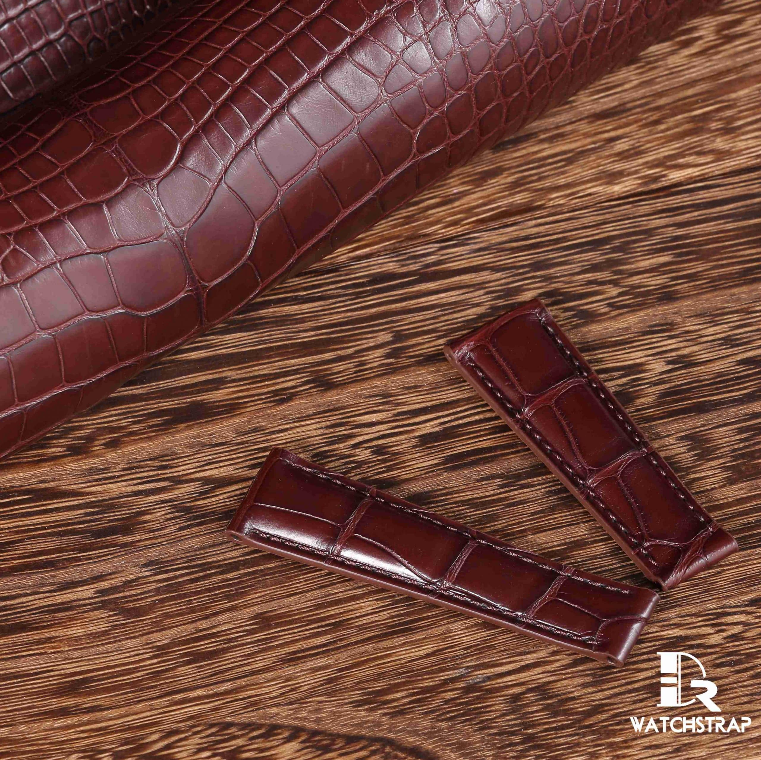 Genuine belly-scale alligator leather