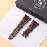 Audemars Piguet Millenary chronograph Brown alligator leather watch band strap (3)