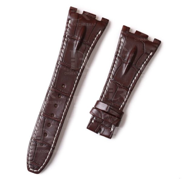 Custom best quality High-end replacement brown America Alligator Crocodile audemars piguet leather strap and watch band compitable for the Audemars Piguet Royal Oak Mens luxury watches 42mm watchband online for sale with multi colors and sizes at a low price