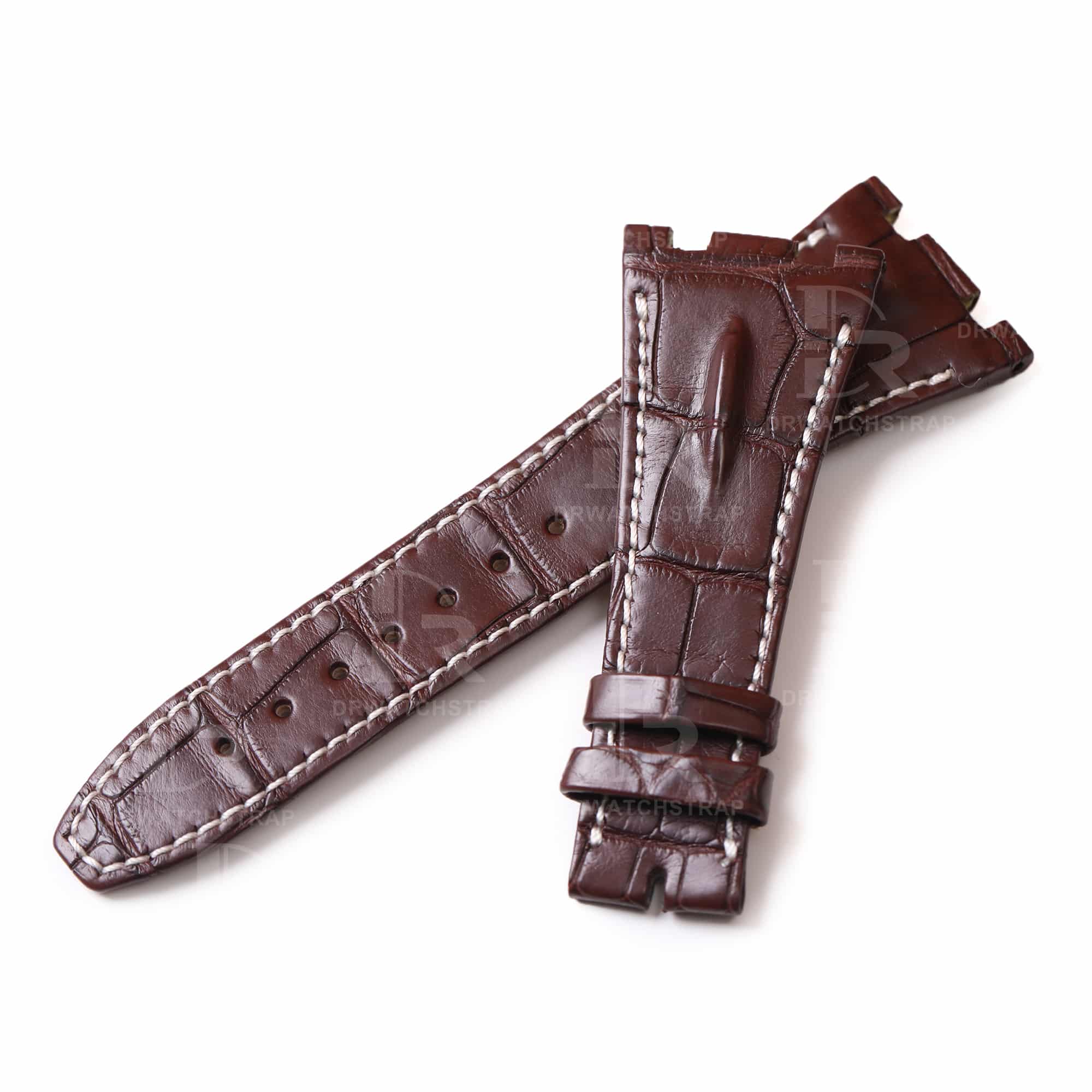 Genuine alligator belly-scale leather material