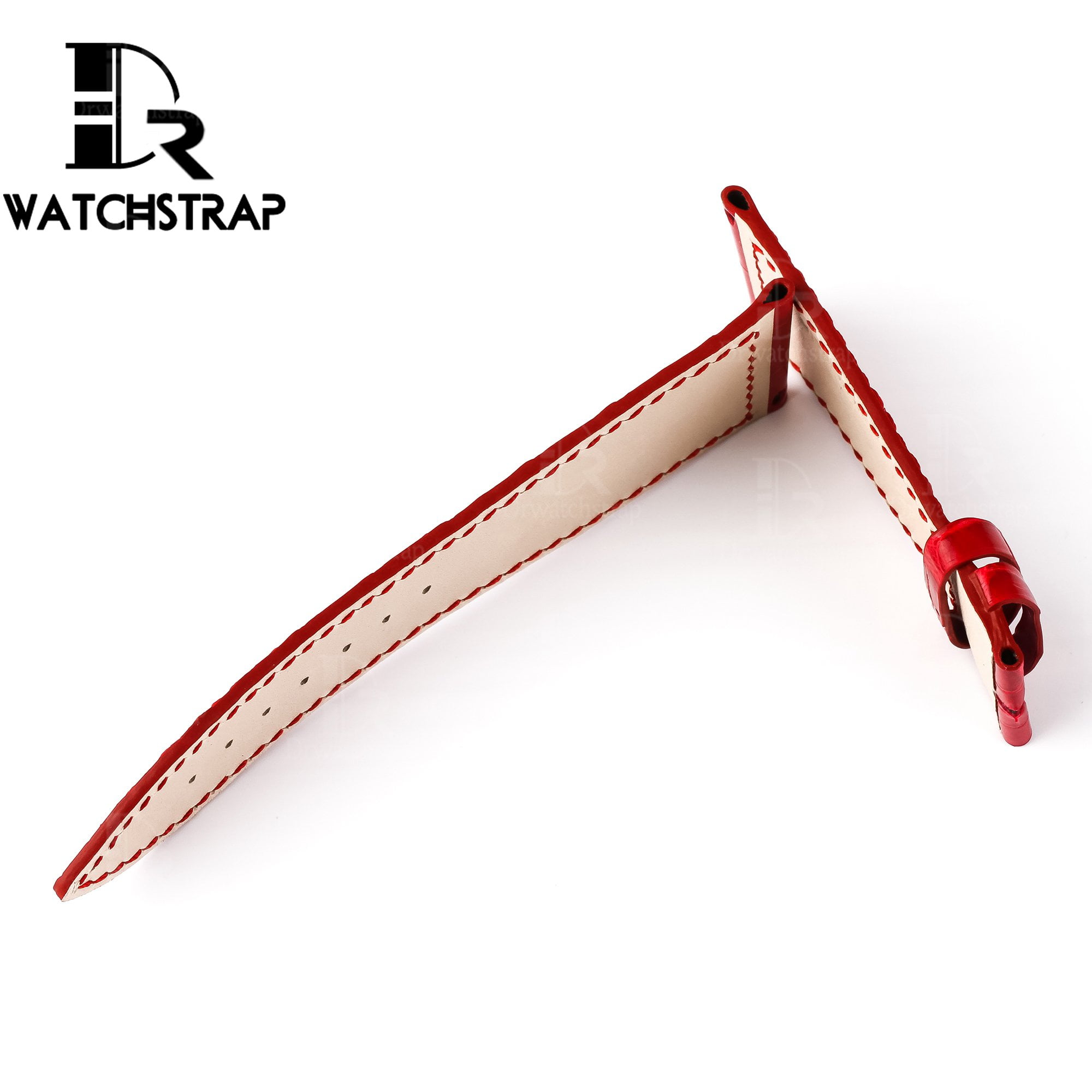 Replacement Red Leather Watch Band Strap Fit For Franck Muller Master Square 6000K ST DT