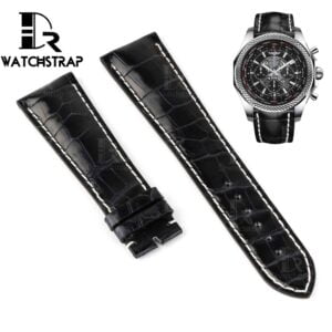 Buy Replacement America alligator leather watch band strap for Breitling Bentley Navitimer Superocean