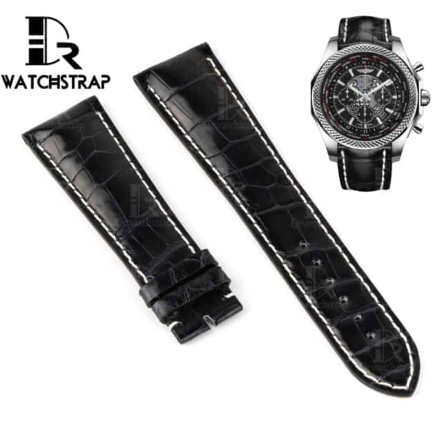 Buy Replacement America alligator leather watch band strap for Breitling Bentley Navitimer Superocean