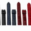 replacement black alligator leather strap band 18mm for Chopard watch happy sport diamond 30mm