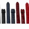 replacement black alligator leather strap band 18mm for Chopard watch happy sport diamond 30mm