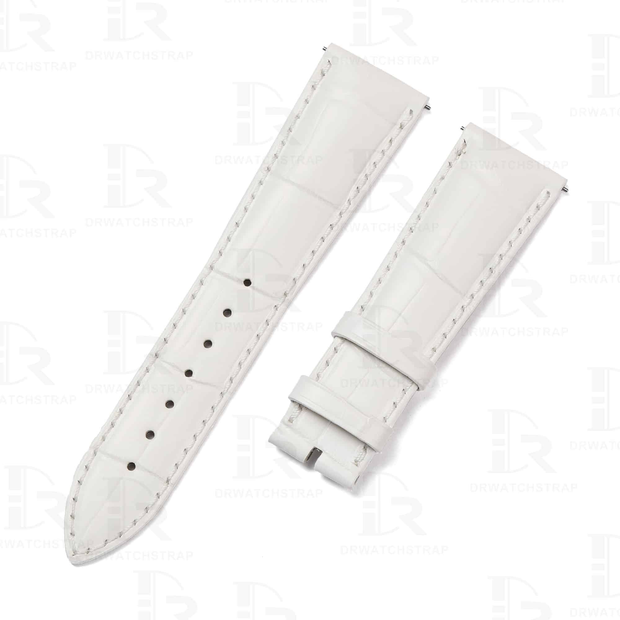 Custom Franck Muller Casablanca 8880 White leather watchbands 22mm handmade for sale (1)