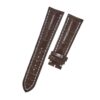Custom genuine American Alligator Belly-Scale Dark brown leather watch strap replacement for Breitling Bentley Navitimer Superocean luxury watch
