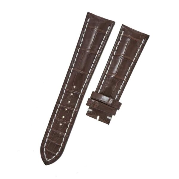 Custom genuine American Alligator Belly-Scale Dark brown leather watch strap replacement for Breitling Bentley Navitimer Superocean luxury watch