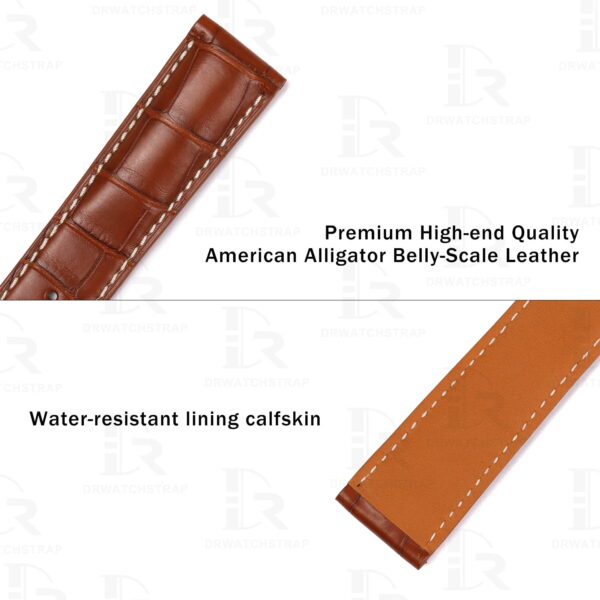 Genuine alligator leather material