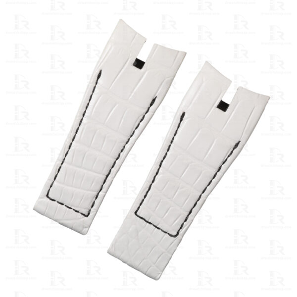 Custom White Alligator leather watch strap Replacement for Roger Dubuis Excalibur