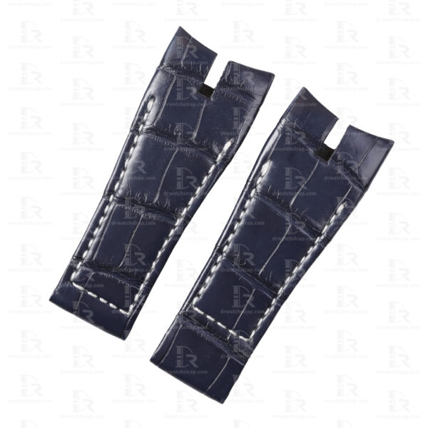 Custom Dark blue Alligator leather watch strap Replacement for Roger Dubuis Excalibur (1)