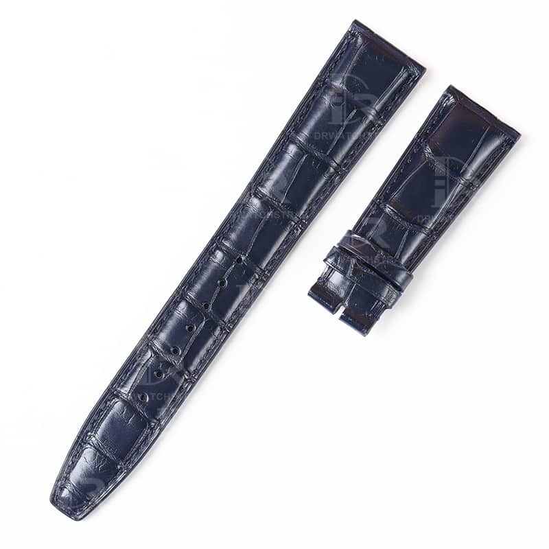Best quality genuine blue alligator replacement blue leather strap and watch band for IWC Portofino Portugieser Chronograph watches online for sale at a low price - Custom OEM watchbands