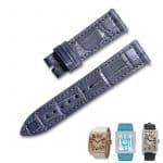 Buy custom Franck Muller Casablanca 8880 Dark Blue leather watchbands 22mm handmade for sale