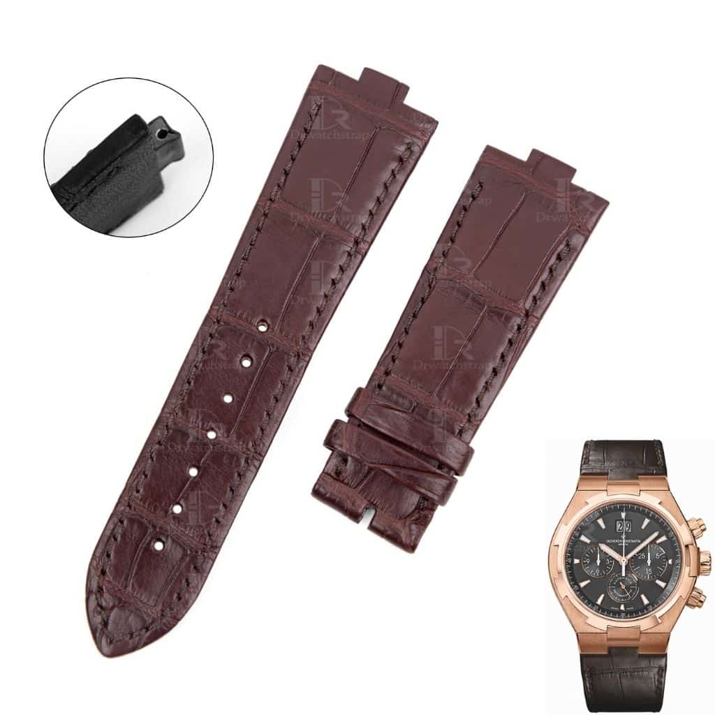 Vacheron Constantin Overseas Chronograph 4915 0000R-9338 replacement brown leather watch band aftermarket OEM strap (1)
