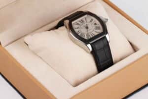 Cartier Roadster brown black leather strap