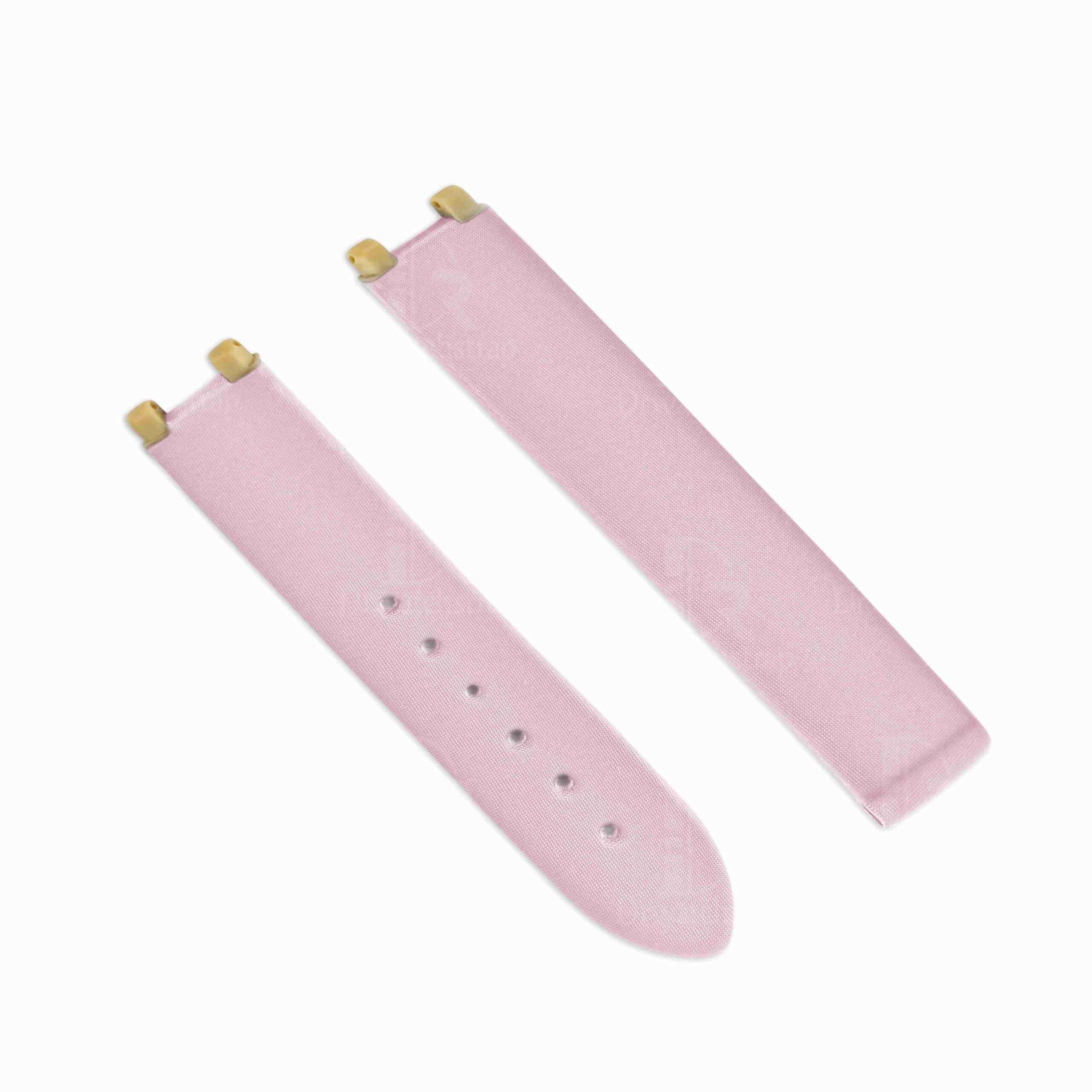 replacement pink satin ribbon replacement watch band strap fit for omega de ville ladymatic