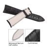 Handmade Black Alligator Leather watch band Curved End fit for Jules Audemars Extra-thin