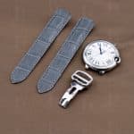 Handcrafted leather strap for Cartier Ballon Bleu colorful replacement alligator watch band