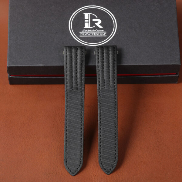 Cartier Roadster kevlar watch strap replacement 19mm 20mm Cartier Roadster black canvas kevlar watch strap replacement 19mm 20mm