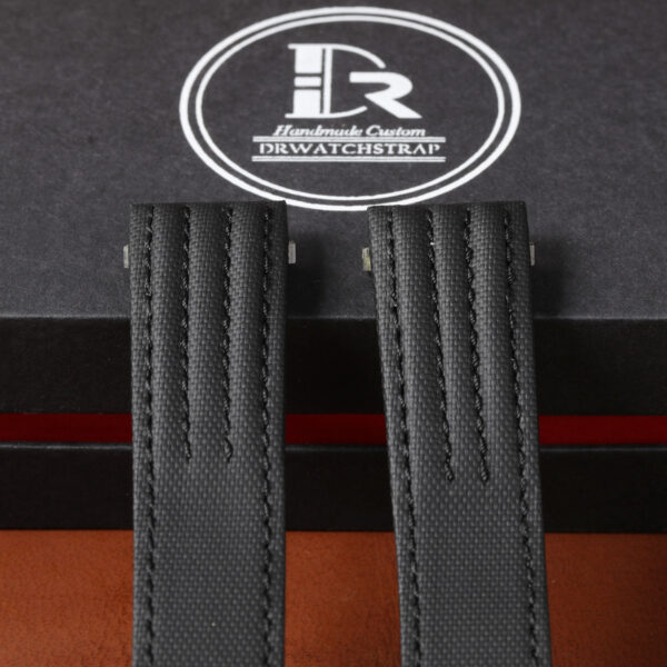 Cartier Roadster kevlar watch strap replacement 19mm 20mm (8) Cartier Roadster black nylon canvas kevlar watch strap replacement 19mm 20mm