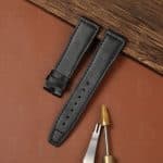 Buy Custom bvlgari b zero1 watch strap Black calfskin leather watchbands (1)
