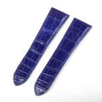Custom Blue Alligator leather strap for Hermes Cape Cod