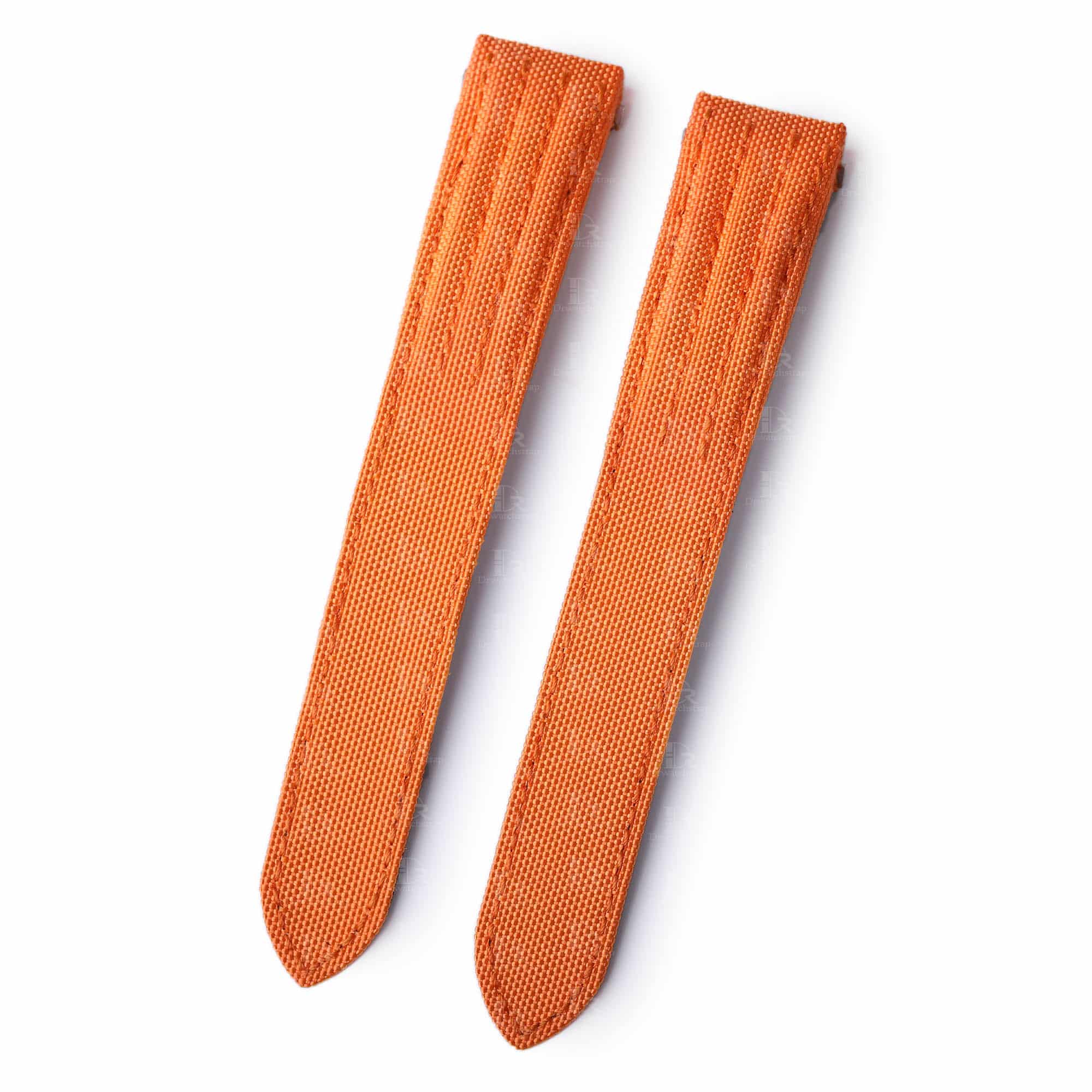 Custom Orange watch band with the high-quality nylon kevlar material