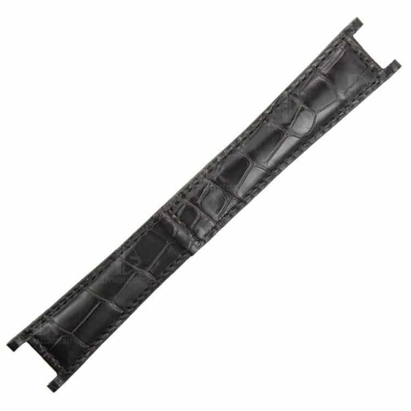 Custom genuine best quality OEM alligator black leather strap and watch band replacement with single-folded for Cartier Pasha de men's and women's luxury watches - Shop the handmade crocodile grade A material watch straps & watch bands from DR Watchstrap online at a low price