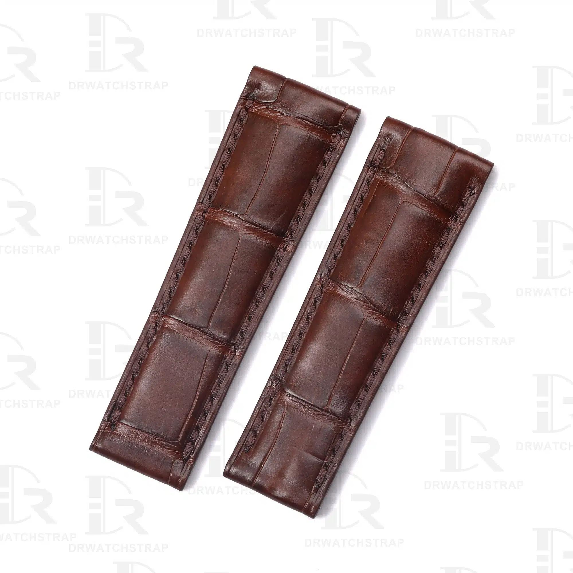 handcrafted alligator watch band for rolex daytona Brown leather strap – customized straps