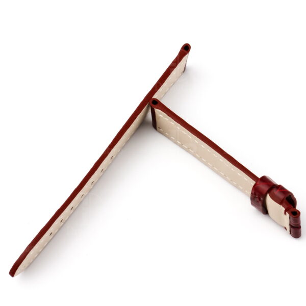 Replacement burgundy red Leather watch strap fit for Chopard Happy Sport Ladies watch - Image 4