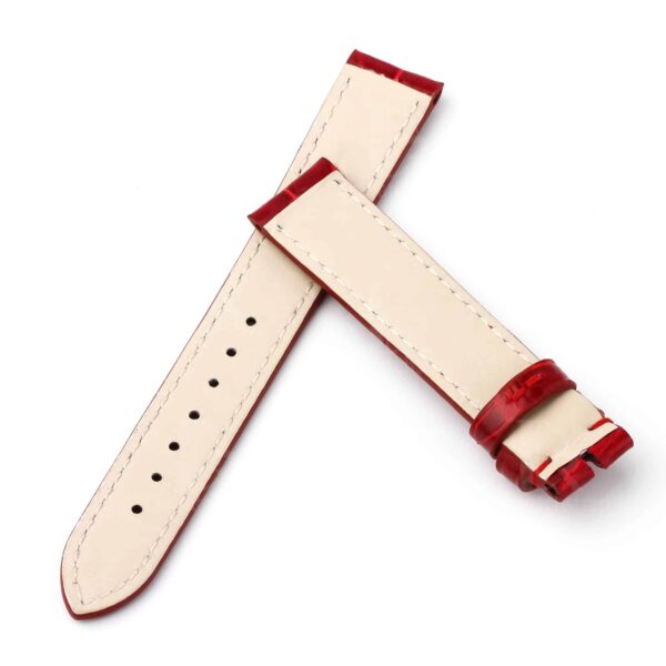 Red Leather watch strap fit for Chopard Happy Sport Ladies watch - Image 2