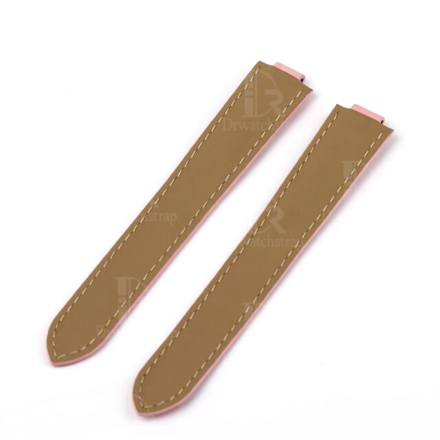 Genuine premium custom American Alligator Belly-scale Pink leather watch strap & watch band replacement for Cartier Ballon Bleu Lady Medium Men Large Chronograph Cartier watches online - Buy and shop the high-end best quality straps and watchbands from dr watchstrap at a low price
