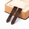 Custom handmade best quality replacement Brown America Alligator Leather Cartier Santos 100 watch straps and watch bands Cartier Santos 100 Midsize Large Chronograph XL size watches - OEM aftermarket high-end leather watchbands online at a low price