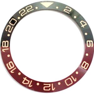 Root Beer GMT Bezel Insert: Replacement Black & Brown Ceramic Bezel Rose Gold