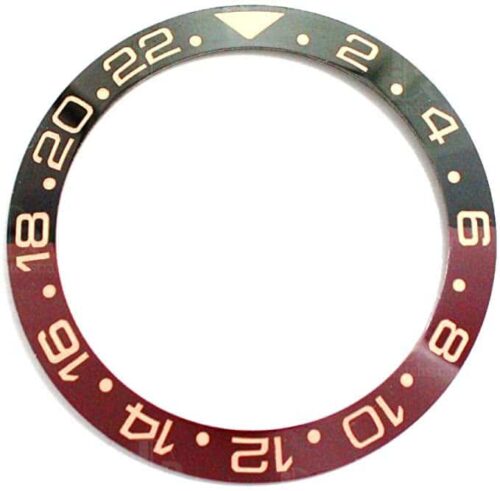 Root Beer GMT Bezel Insert: Replacement Black & Brown Ceramic Bezel Rose Gold