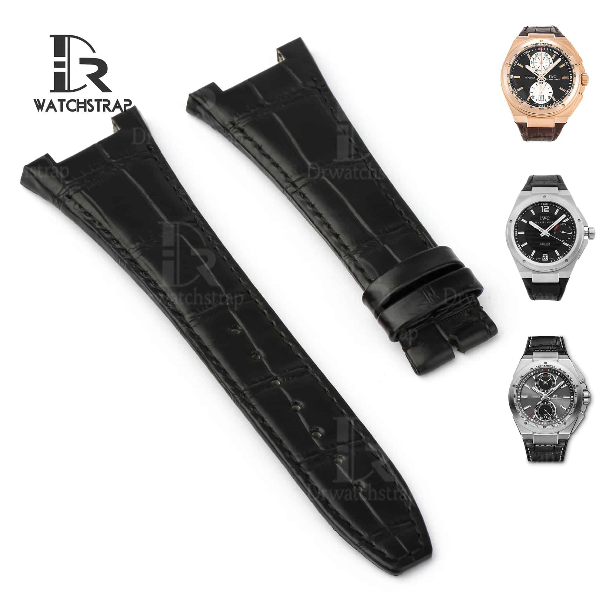 Buy Replacement IWC Ingenieur 3227 3239 29mm Black Leather band strap