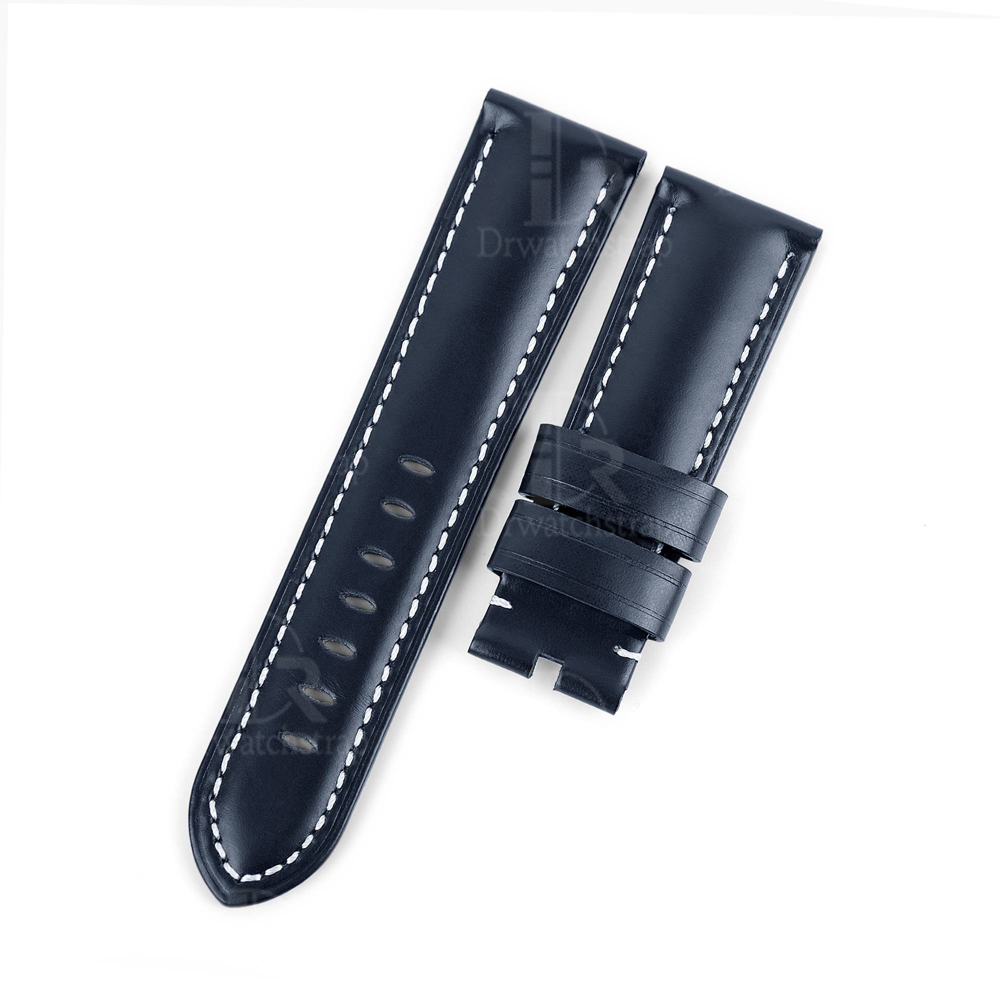 Premium aftermarket best OEM handmade BLue Panerai calfskin leather Strap and watch band replacement 22mm 24mm for Panerai Luminor Due luxury watches from dr watchstrap for sale - Shop the premium calf leather material wholesale straps and watchbands online at a low price
