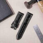 Genuine best quality OEM handmade custom Tiffany Blue Black Blue Panerai Alligator Strap and watch band replacement 22mm 24mm for Panerai Luminor Due luxury watches from dr watchstrap for sale - Shop the premium crocodile material leather straps and watchbands online at a low price