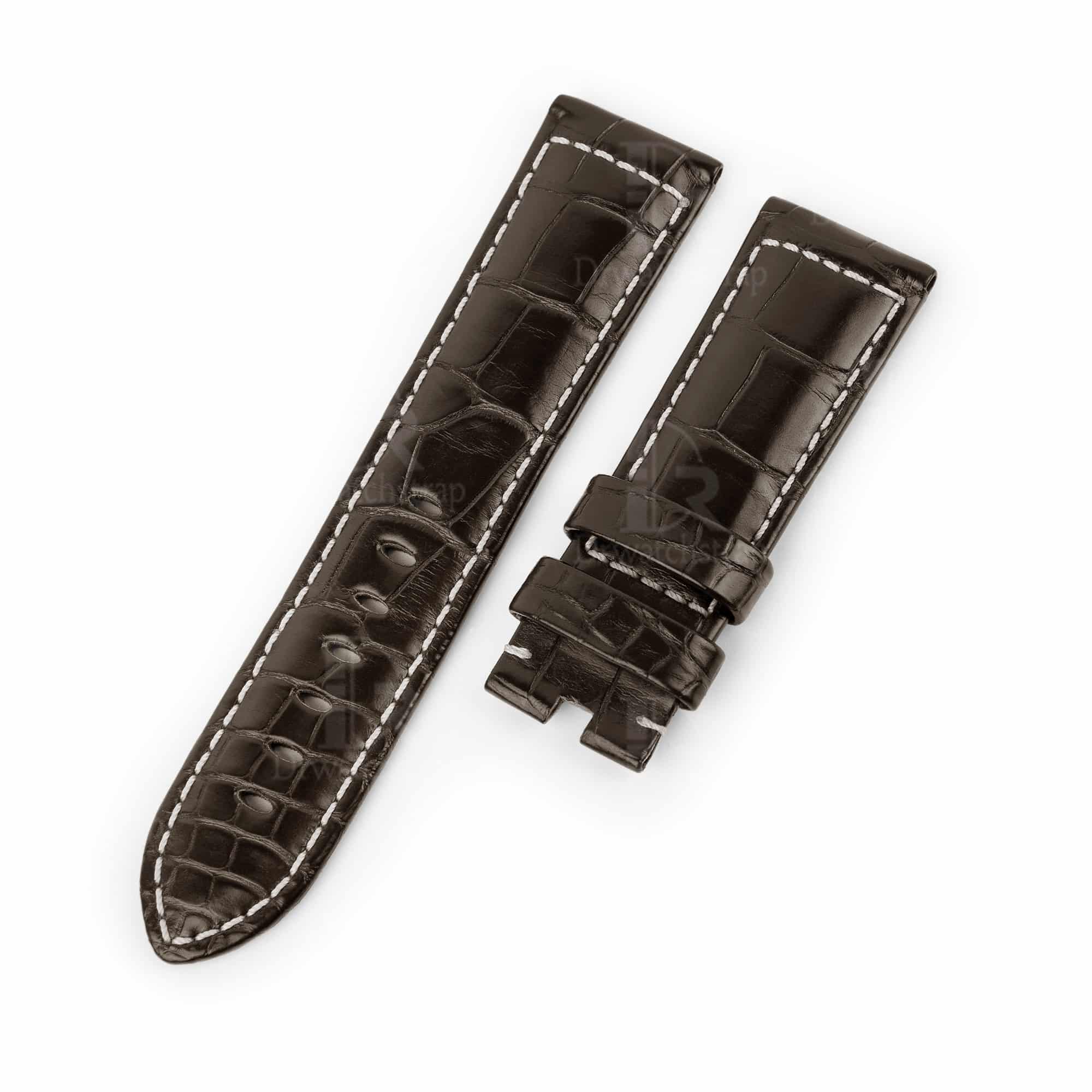 Genuine best quality OEM handmade custom Brown Panerai Alligator Strap and watch band replacement 22mm 24mm for Panerai Luminor Due luxury watches from dr watchstrap for sale - Shop the premium crocodile material leather straps and watchbands online at a low price