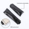Best quality genuine OEM handmade aftermarket black Curved End link alligator crocodile belly-scale high-end replacement Rolex Submariner black leather watch strap and watch band for sale - Shop the high-end custom Alligator straps and watchbands 20mm at a low price