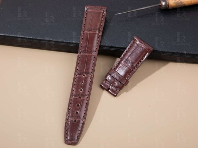 22mm Replacement Brown Leather Watch Band fit for IWC Portuguese
