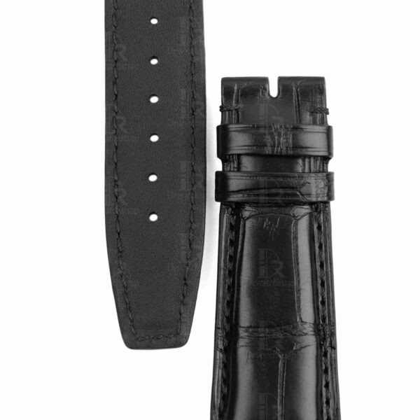 Genuine best quality alligator black IWC leather watch straps replacement watchbands for IWC Portofino / Portuguese Chronograph watches online for sale at a low price - Shop the high-end quality watch bands from dr watchstrap