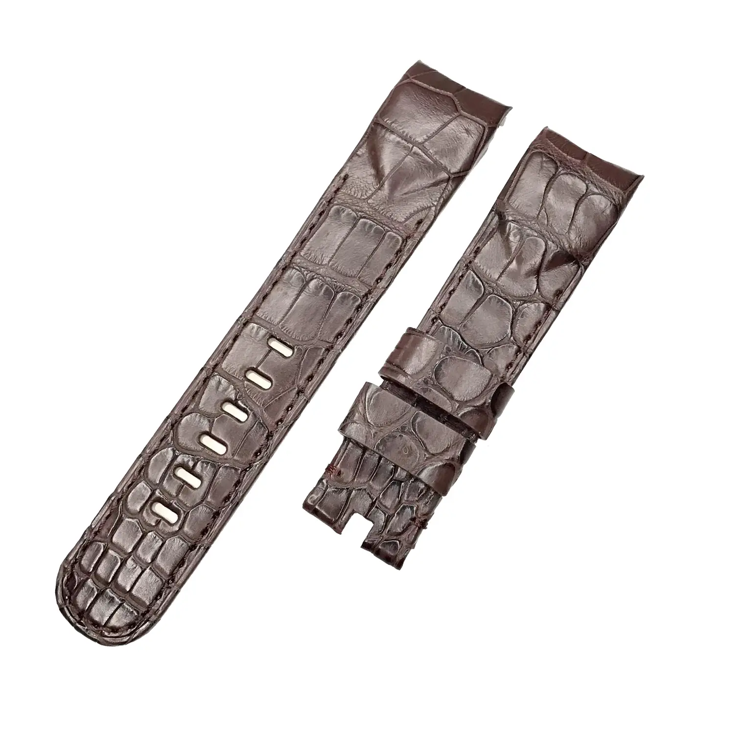 Replacement Corum watch band for sale - Admirals Cup strap brown Alligator leather